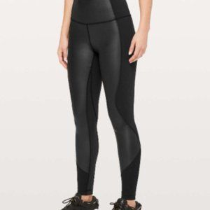 NWOT lululemon Wunder Under Shine Tight: Black